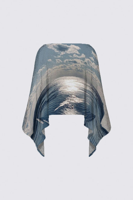 Birds at Sunrise Ava Poncho Sweater Knit image 1