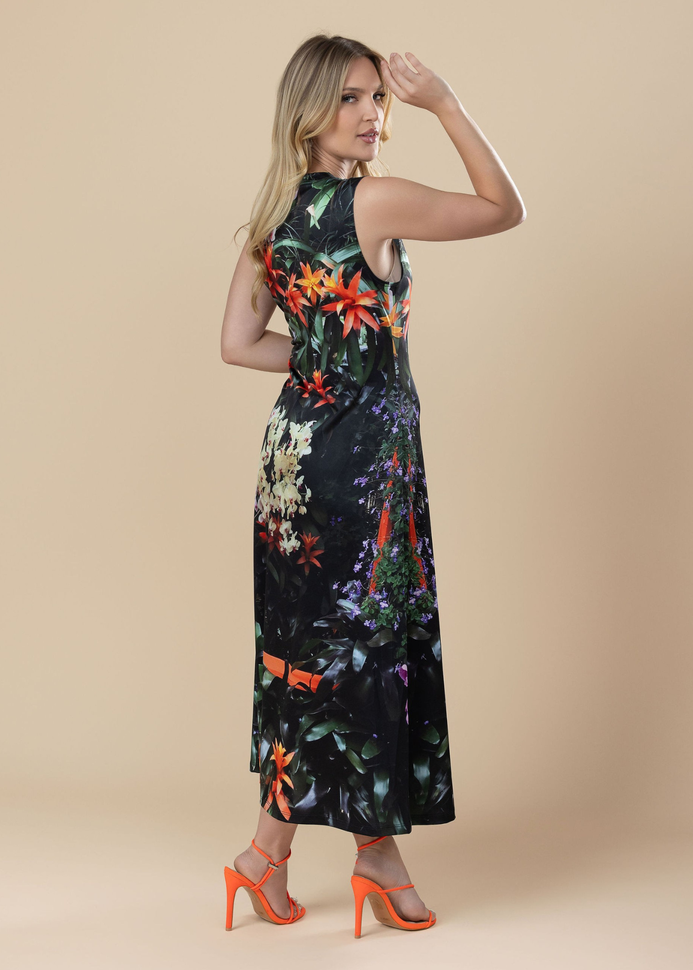 Lena Dress - Flowers Galore - Sleeveless Maxi – Designs by Sherilyne