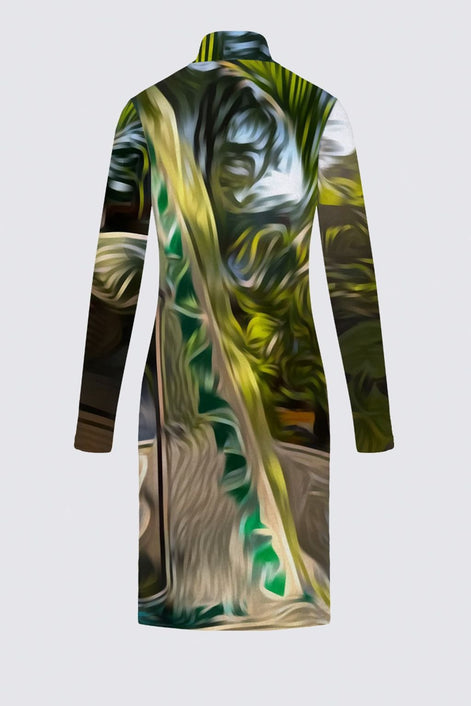 Whimsy Sail Victoire Black Zip-Up Sweater Knit Dress image 1