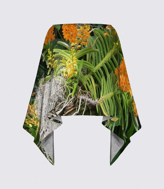 Luscious Tangerine Ava Poncho Sweater Knit image 0