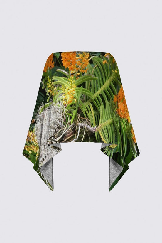 Luscious Tangerine Ava Poncho Sweater Knit image 0