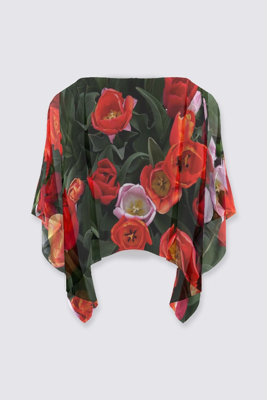 Tulips Scarlet Shawl image 1