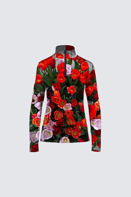 Tulips Jamie Black Zip Top image 0