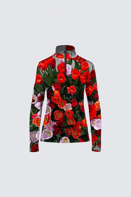 Tulips Jamie Black Zip Top image 0