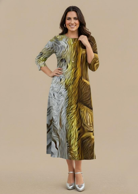 Vestido largo Liliana - Pájaros al amanecer