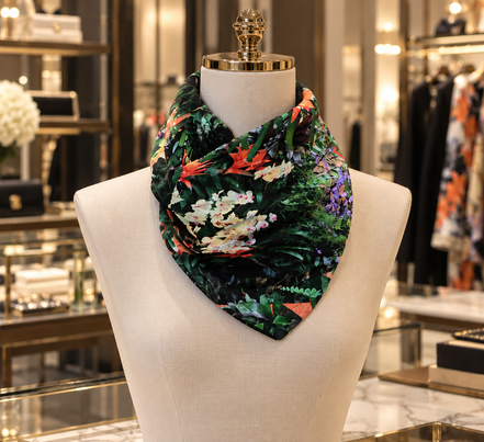 Alice (Sweater Knit) Tube Scarf - Flowers Galore