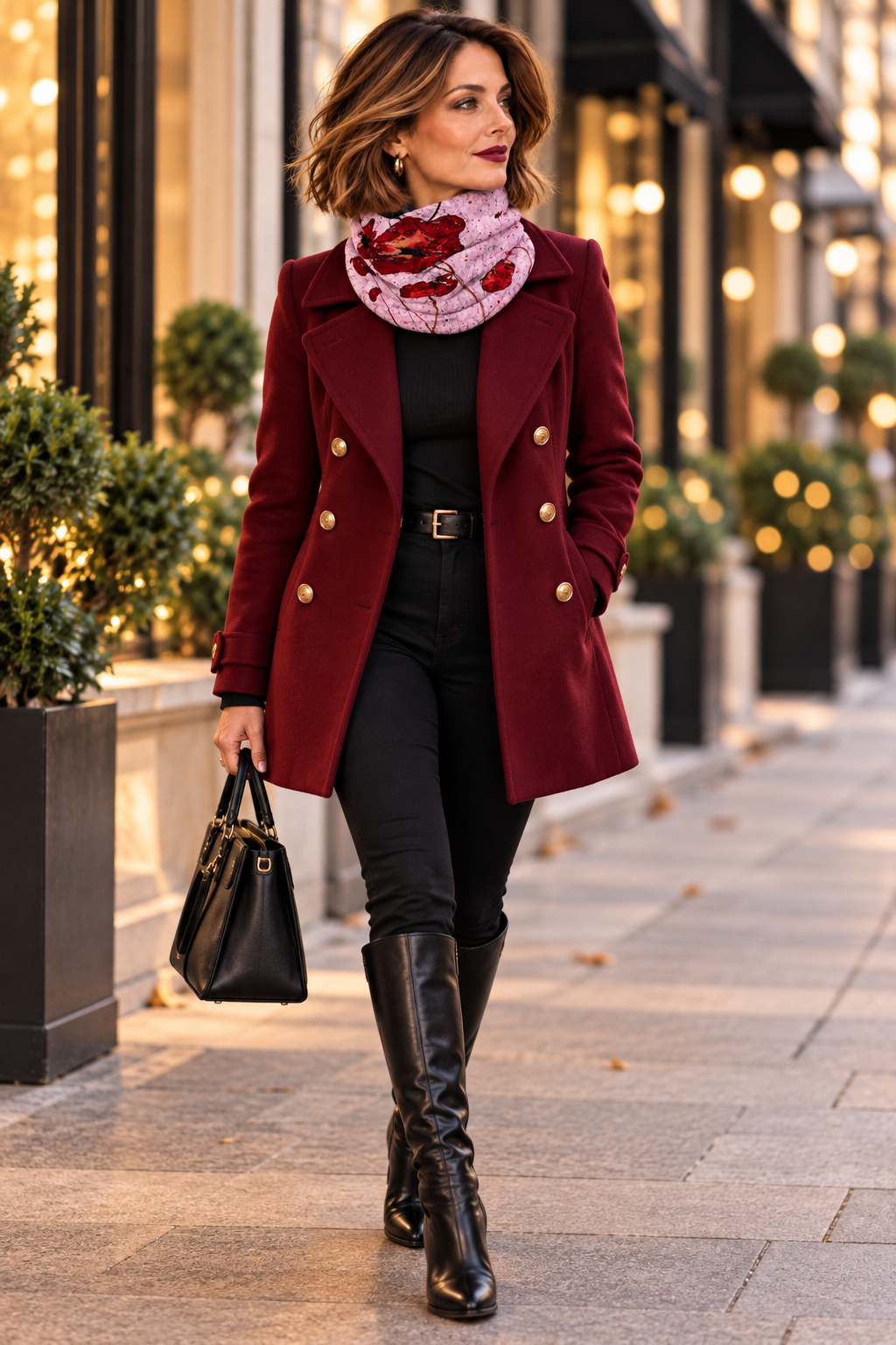 Alice (Sweater Knit) Tube Scarf - Pink Poppi