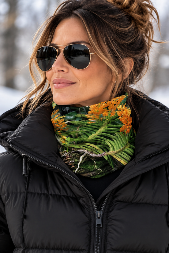 Alice (Sweater Knit) Tube Scarf - Luscious Tangerine