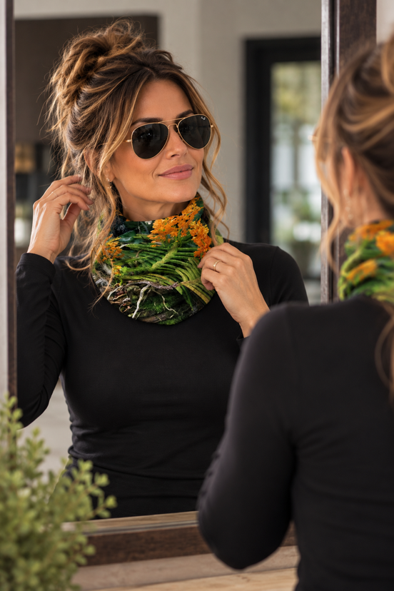 Alice (Sweater Knit) Tube Scarf - Luscious Tangerine