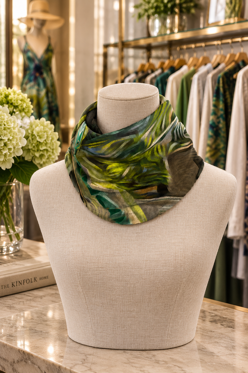 Alice (Sweater Knit) Tube Scarf - Whimsy Sail