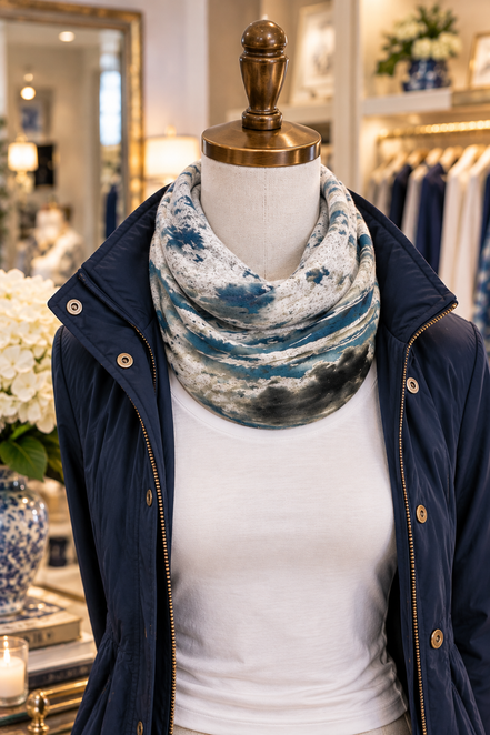 Alice (Sweater Knit) Tube Scarf - Bay Moon