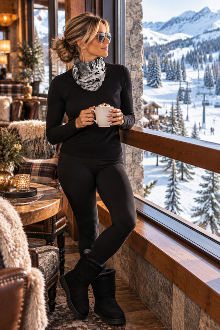 Alice (Sweater Knit) Tube Scarf - Shadows