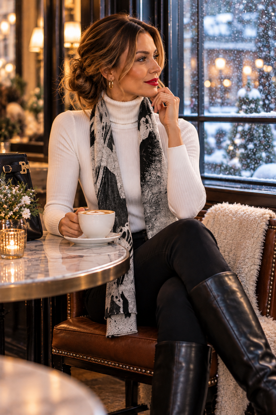 Aspen (Sweater Knit) Scarf - Shadows