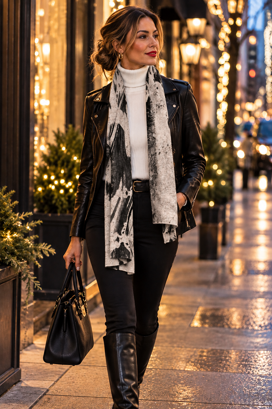 Aspen (Sweater Knit) Scarf - Shadows
