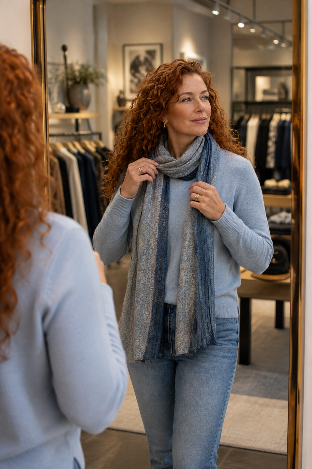 Aspen (Sweater Knit) Scarf - Birds at Sunrise