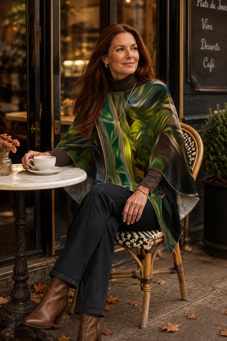 Ava Poncho (Sweater Knit) - Whimsy Sail