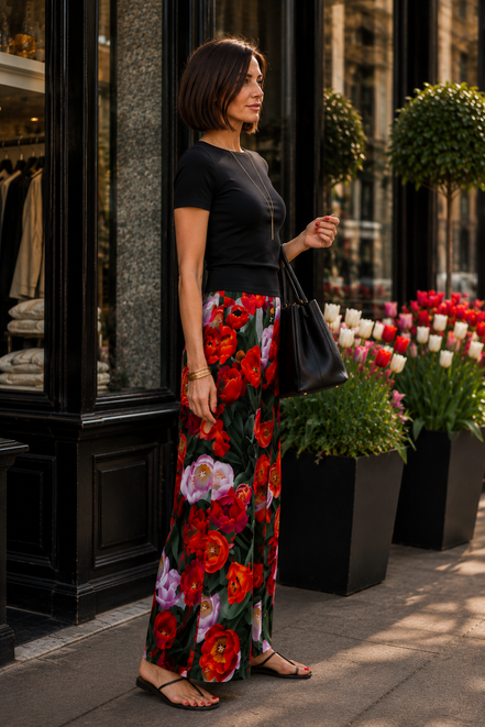 Carla Palazzo Pants - Tulips