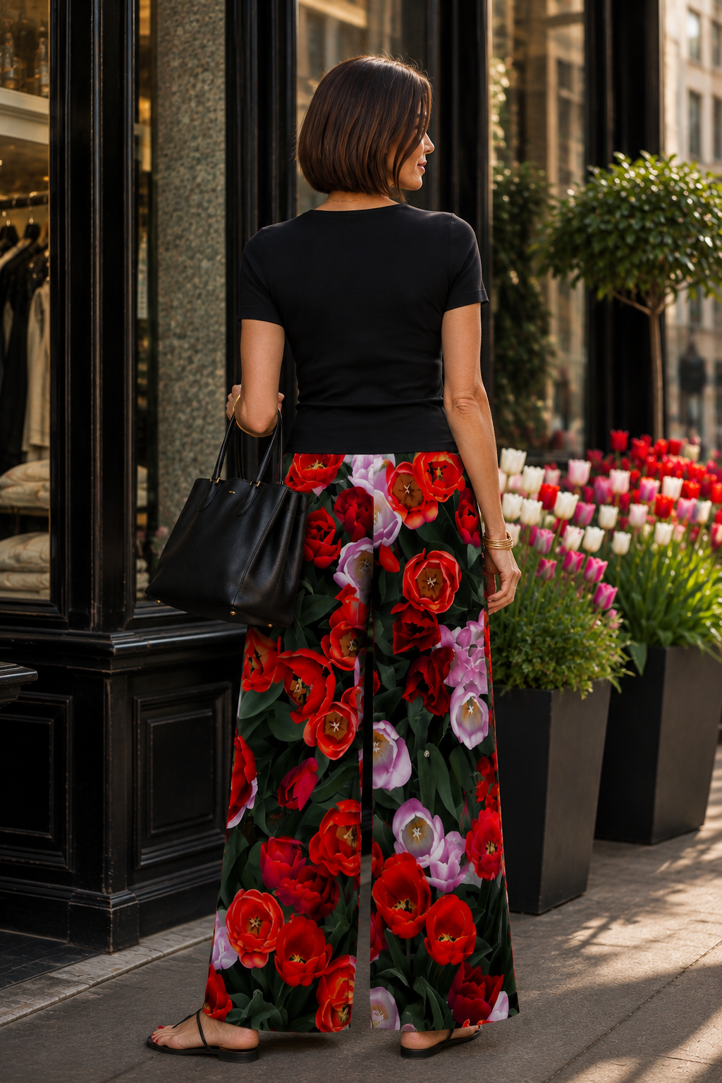 Carla Palazzo Pants - Tulips