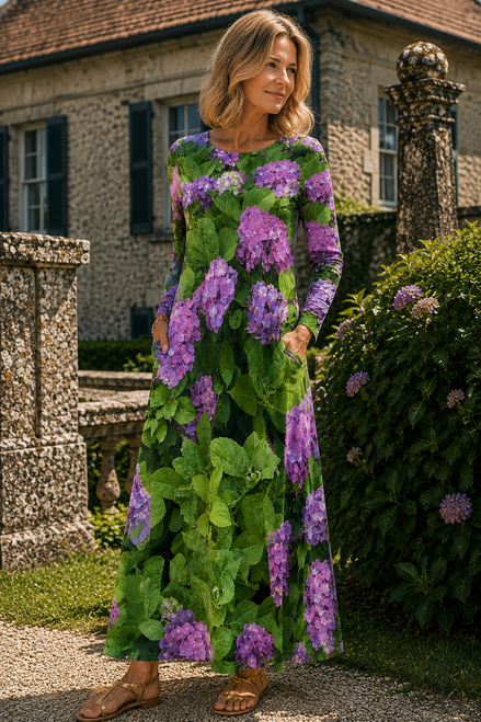 Liliana Maxi Dress - Hydrangea Haven