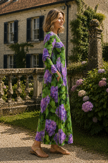 Liliana Maxi Dress - Hydrangea Haven