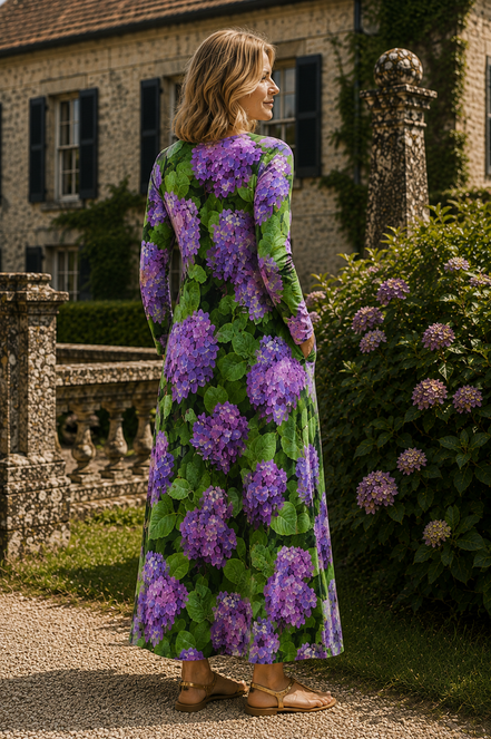 Liliana Maxi Dress - Hydrangea Haven