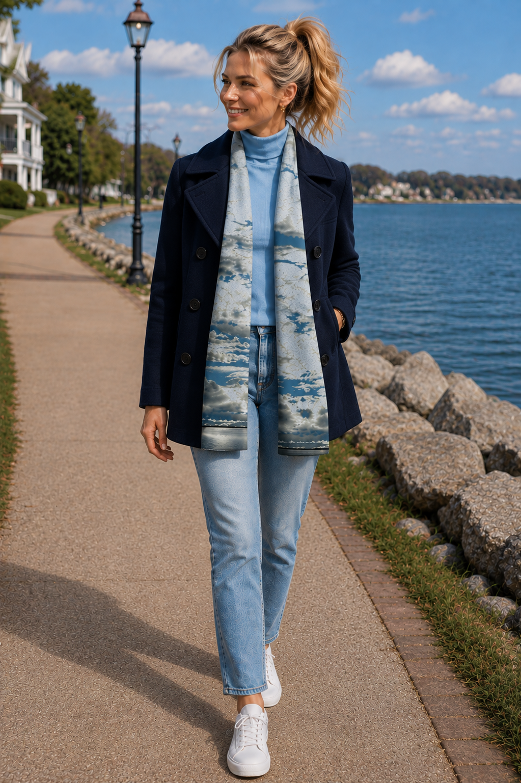 Aspen (Sweater Knit) Scarf - Bay Moon