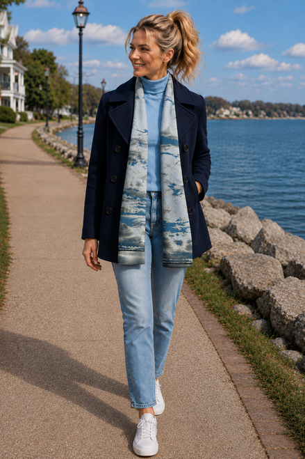 Aspen (Sweater Knit) Scarf - Bay Moon