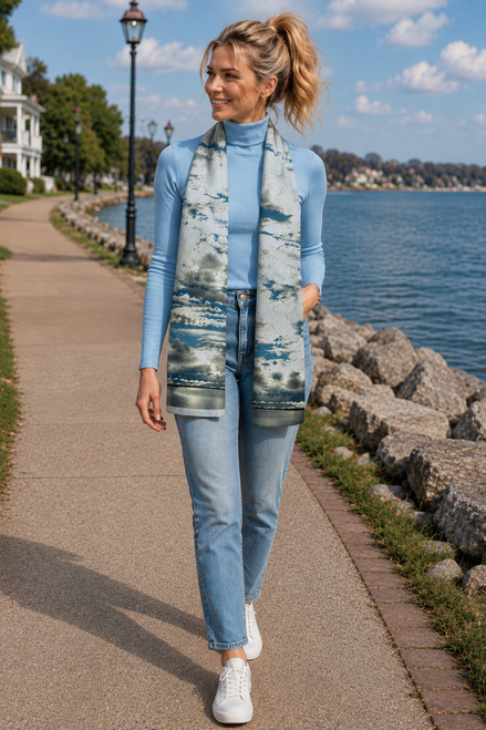 Aspen (Sweater Knit) Scarf - Bay Moon