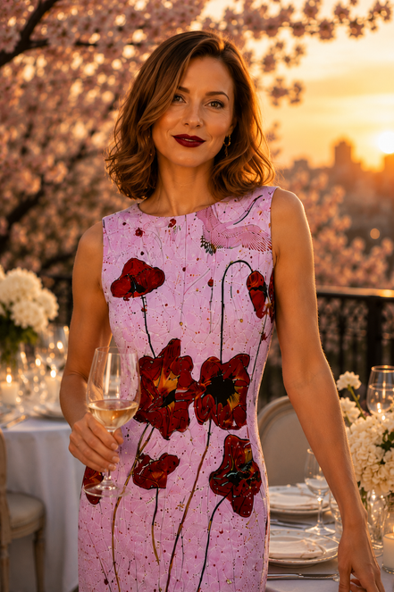 Anais Dress - Pink Poppi