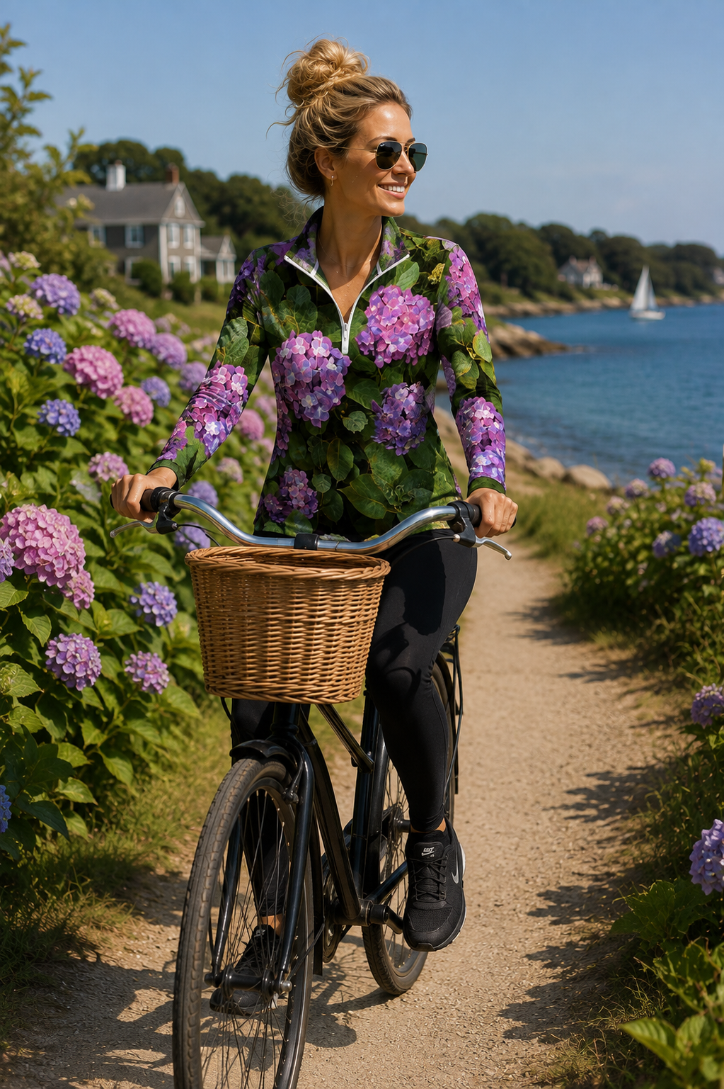 Jamie (Black Zipper) Top - Hydrangea Haven
