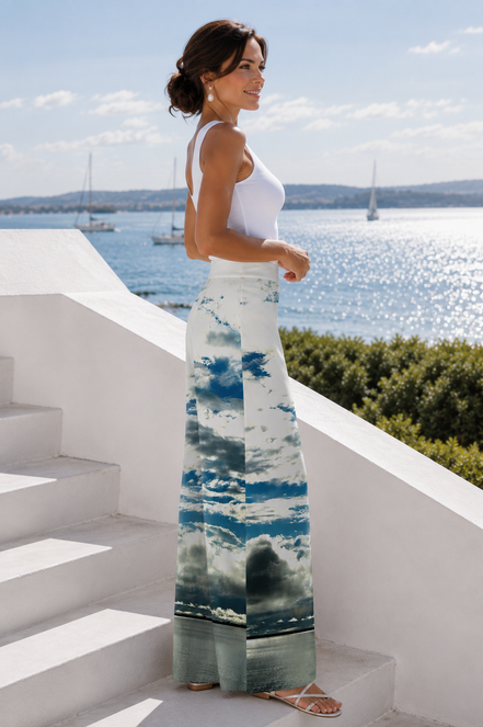 Carla Palazzo Pants - Bay Moon