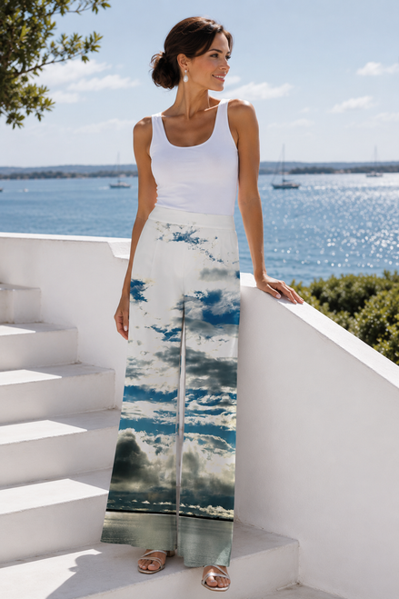 Carla Palazzo Pants - Bay Moon
