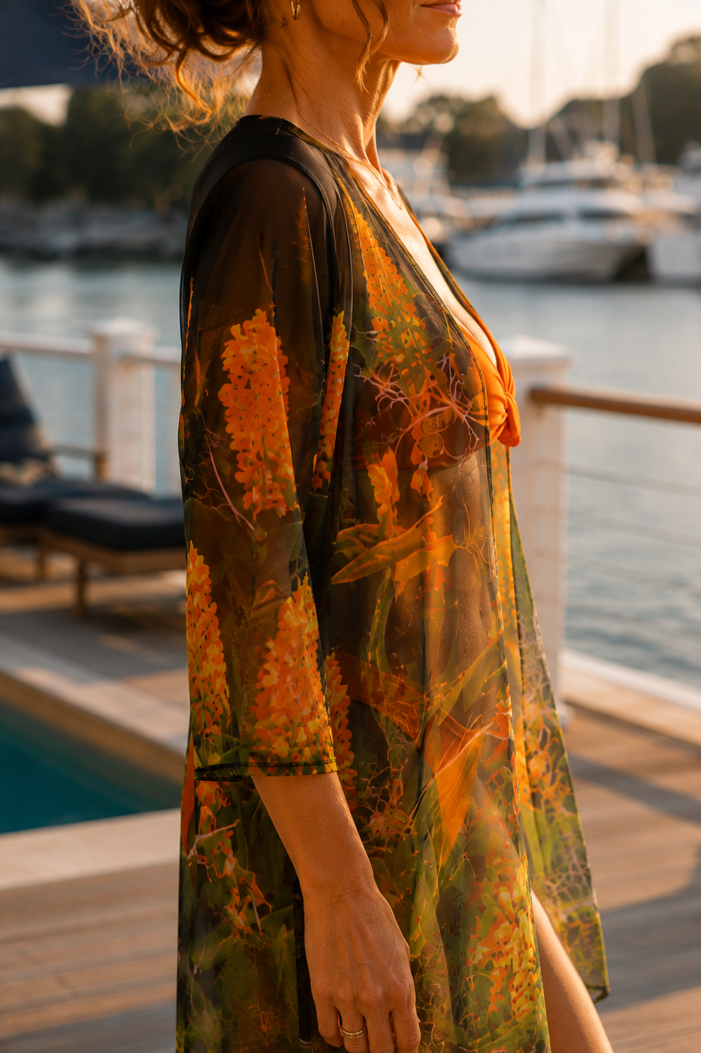 Elani Kimono - Luscious Tangerine