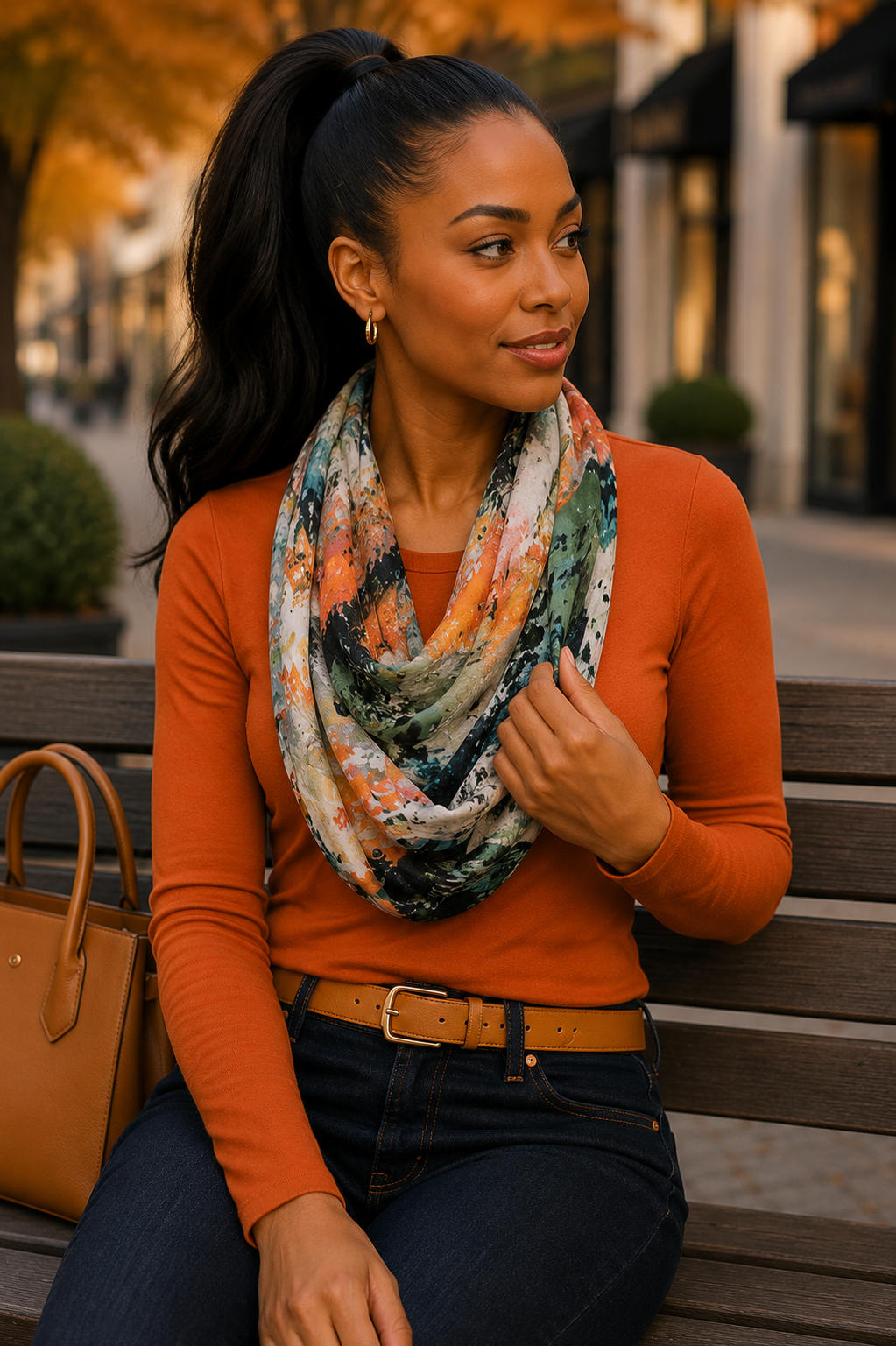 Nora (Sweater Knit) Infinity Scarf - Koi