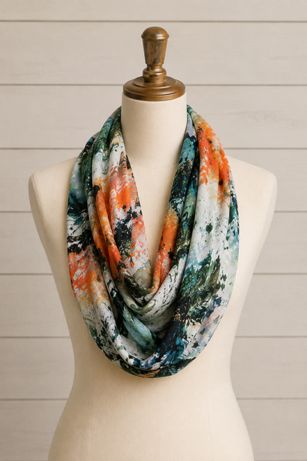 Nora (Sweater Knit) Infinity Scarf - Koi