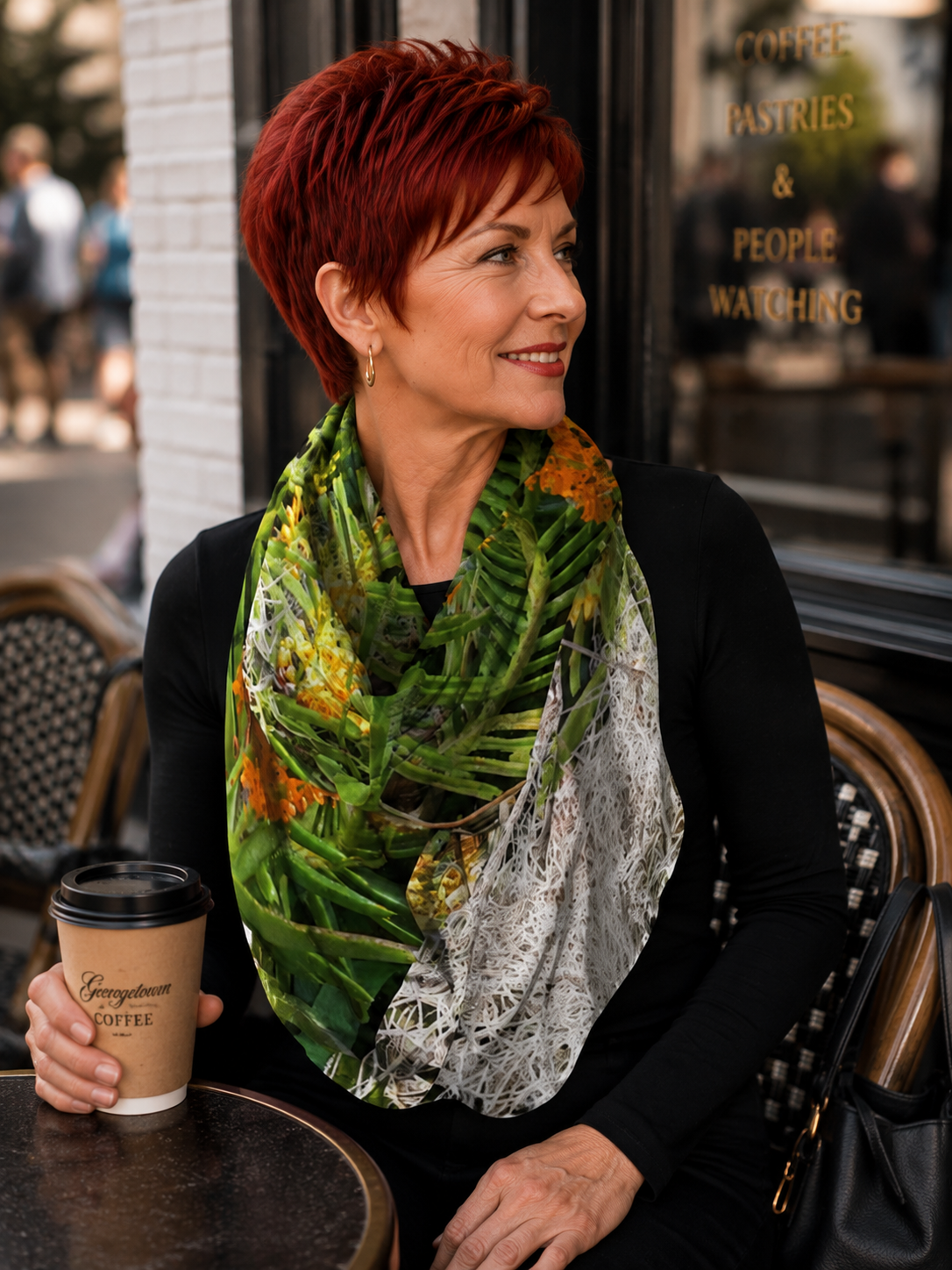 Nora (Sweater Knit) Infinity Scarf - Luscious Tangerine