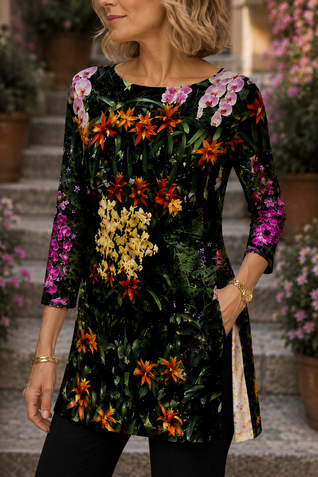 Patti Tunic II - Flowers Galore