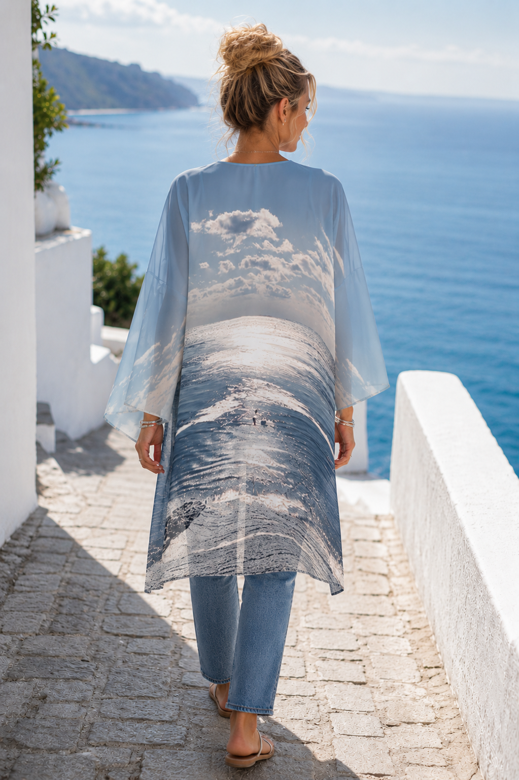Elani Kimono - Birds at Sunrise