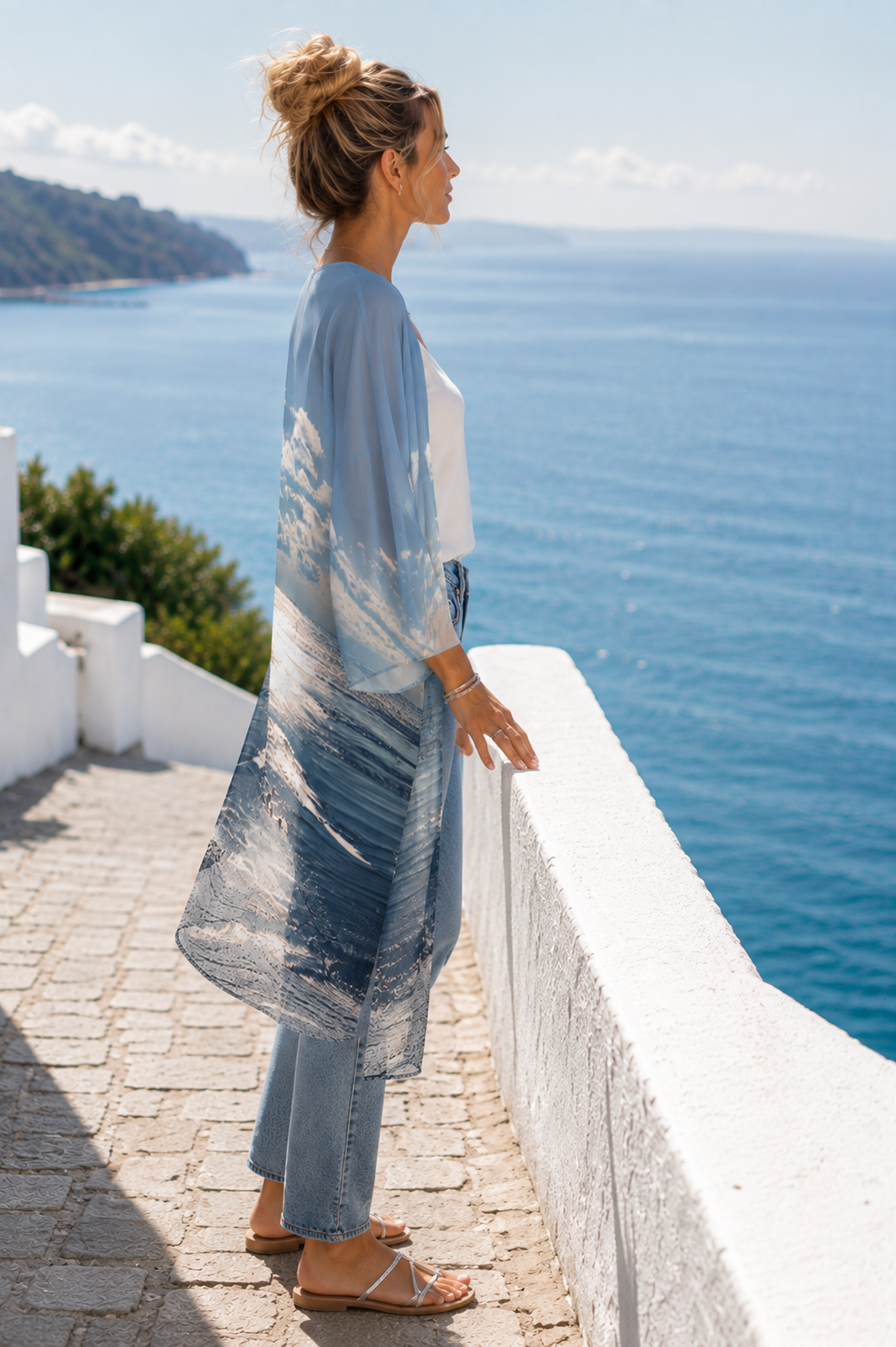Elani Kimono - Birds at Sunrise
