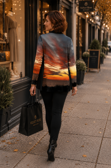 Frida Cardigan - Sunset at Longboat Key