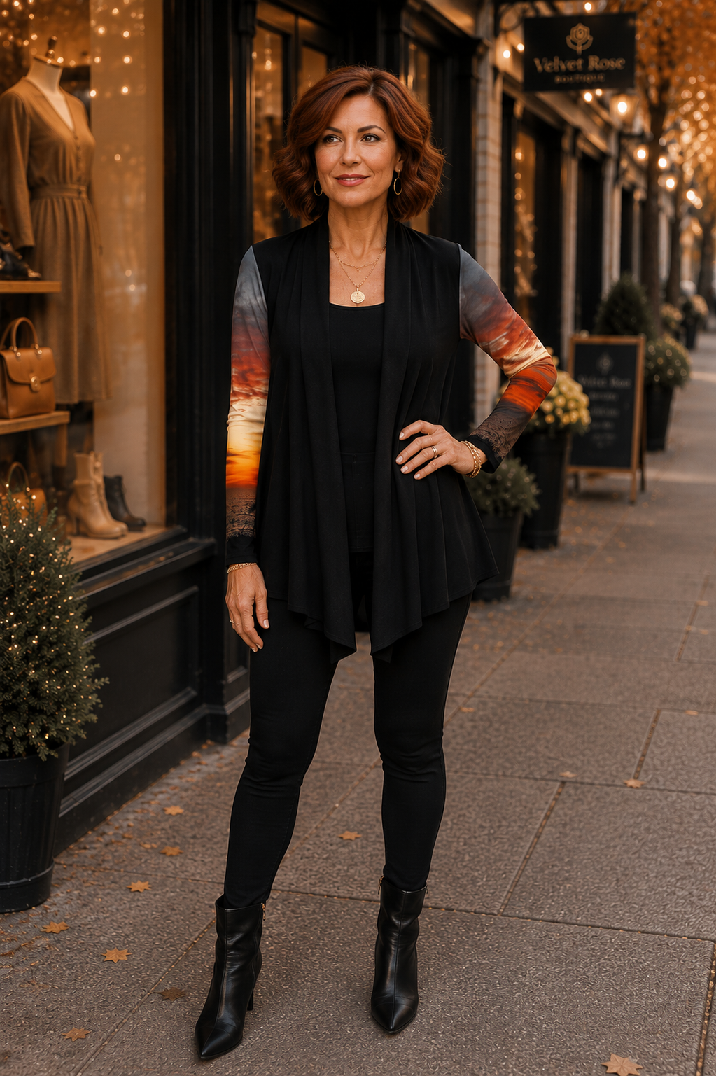 Frida Cardigan - Sunset at Longboat Key