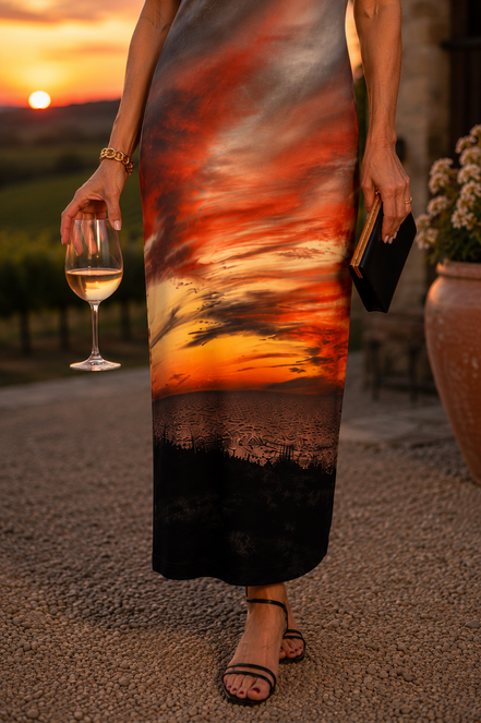 Lena Dress - Sunset at Longboat Key