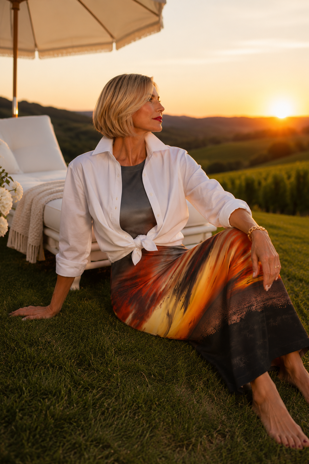 Lena Dress - Sunset at Longboat Key