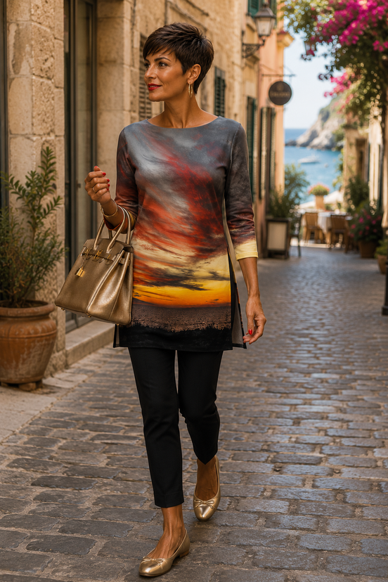 Patti Tunic II - Sunset at Longboat Key