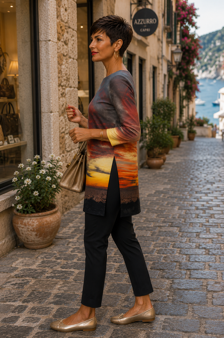 Patti Tunic II - Sunset at Longboat Key