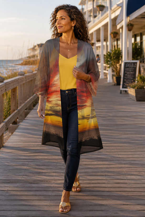 Elani Kimono - Sunset at Longboat Key