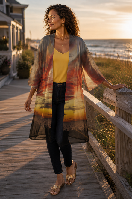 Elani Kimono - Sunset at Longboat Key