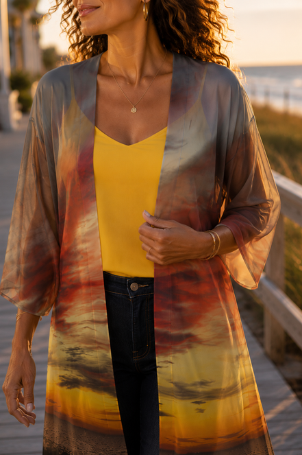 Elani Kimono - Sunset at Longboat Key