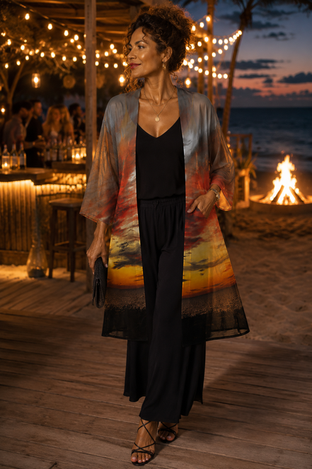 Elani Kimono - Sunset at Longboat Key