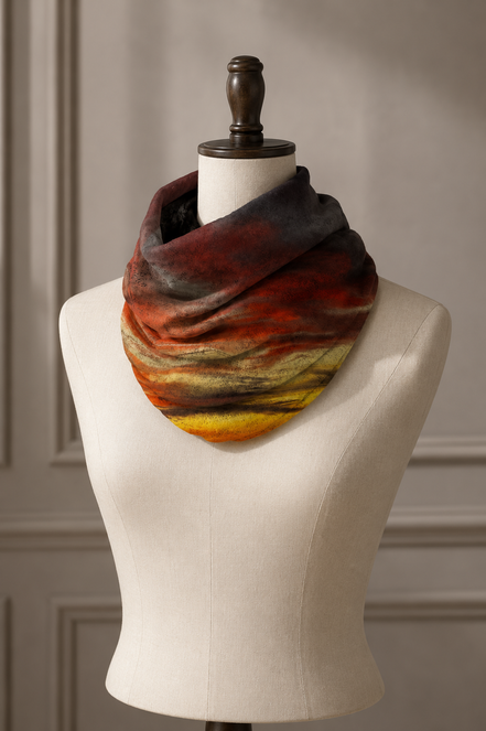 Alice (Sweater Knit) Tube Scarf - Sunset at Longboat Key